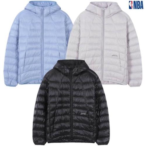 NBA N245WD611P GR 남여공용 경량 다운 패딩 점퍼 RDS 후드 오버핏 루즈핏
