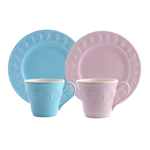 웨지우드 페스티비티 핑크/블루 2인 브런치세트