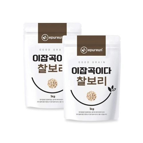 이쌀이다  이잡곡이다 25년 국산 햇 찰보리 1kg 2봉