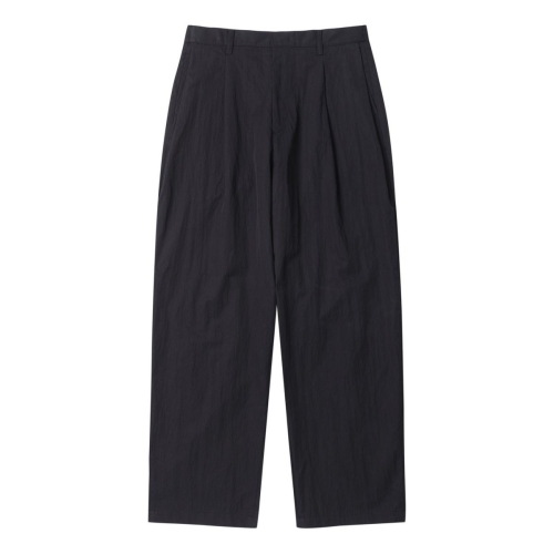 커스텀멜로우 블랙 와이드 핏 투 턱 팬츠 CWPAM25441BKX