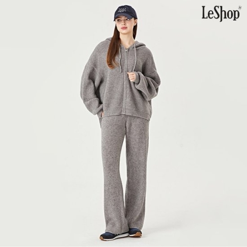 르샵 여성 골지 워머 집업 후드 가디건 밴딩 팬츠 셋업 DP3OW015A-7