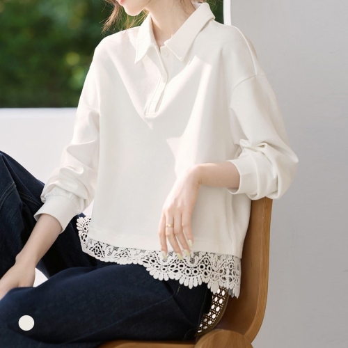 화세 레이스헴라인티셔츠_HB5FTS009C