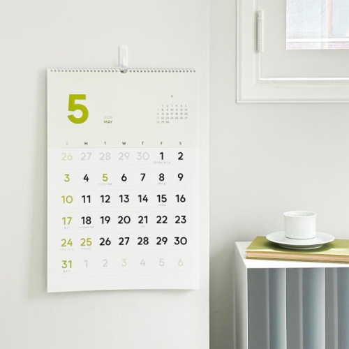 워너디스  2026 비기닝 심플 벽걸이 캘린더 1단