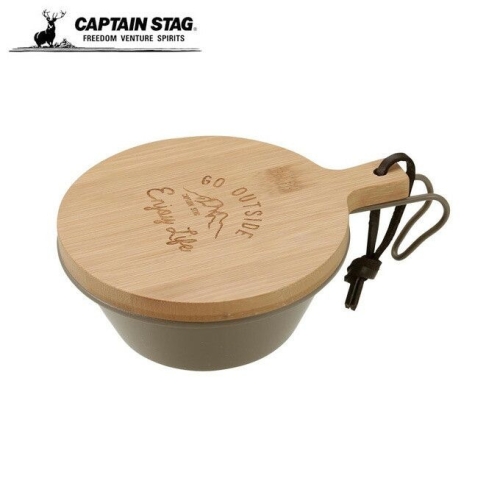 캡틴스태그  CAPTAIN STAG 쉐라컵 쉐라컵 320ml 용 뚜껑 대나무제 150 120 두께 12mm 몬테 UP-2649