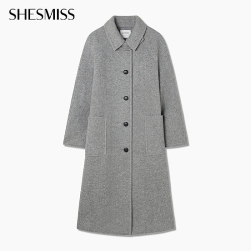 쉬즈미스 여성 헤링본 발마칸 하이넥 코트 SWHCTP42020