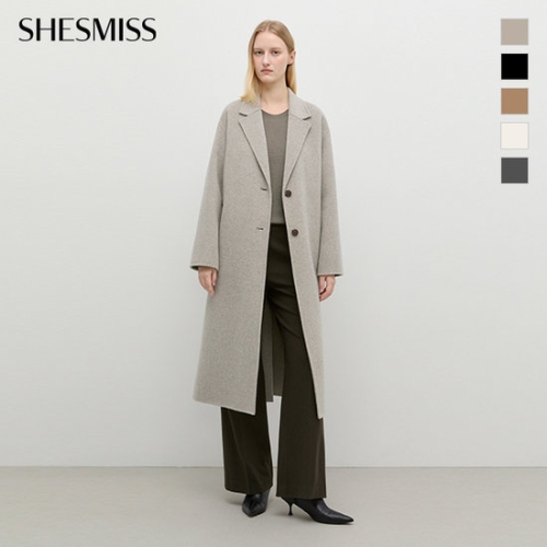 쉬즈미스 여성 벨티드 싱글 핸드메이드 코트 SWHCTP42030