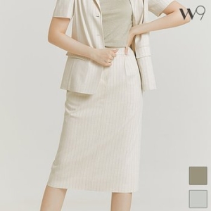 더블유나인 여성 H라인 린넨 스커트 TMWHB25W11