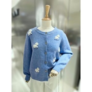 레코브 동물 자카드 가디건 LC31EYKC611X