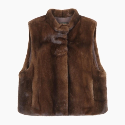 베네통 여성 리얼 밍크 베스트 BALE50561