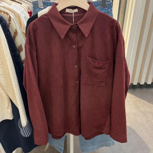 밀스튜디오 HC06 골지 로고포인트 남방 감각적 골지 로고포인트 남방 LRABLS102WIO