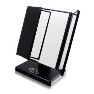 이랜드 폴더 간편 스탠드 3면 접이식 휴대용 탁상거울 거울 WFJZ6FO