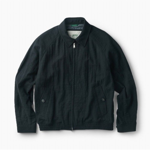 헨리코튼 남성 크리즈 울 집업 블루종_AHUAA25431BKX