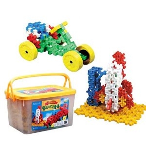 월드 사각블럭 290PCS 블록끼우기 조립 창의력 장난감-WCE2F28