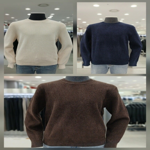 ANDZ 캐쥬얼 라운드 골조직 니트 3종 HZF4ER1103_GN