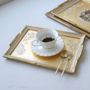 로얄  우드 핸드메이드 트레이 소 1P 다과 디저트 쟁반 WFA68EF