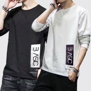 보이 롱티 코튼탑 이너 그래픽 긴팔 머스트해브상의 WFJU8ER