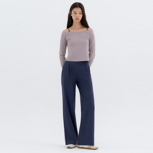 프런투라인  프론투라인 스포츠 프리무브 숏 핀턱 와이드 팬츠_FEWFPT112_NAY