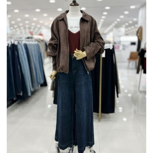 반에이크  HC41 스텐 카라 스웨이드 집업 블루종 점퍼 VB5XJPMG01Z