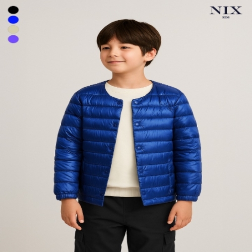 닉스 키즈 유니 나일론 덕다운 80 20 라운드 샤이니 경량 점퍼 45G 레귤러핏 FKRWCUE701P 블랙 160