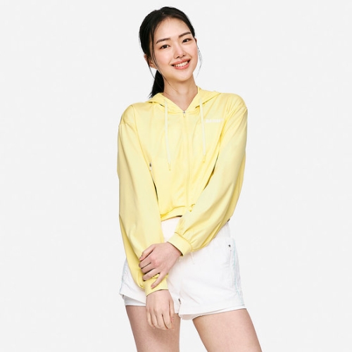 배럴 우먼 모션 후드 크롭 집업 래쉬가드 소프트옐로우 B5SWWCZ011FYL