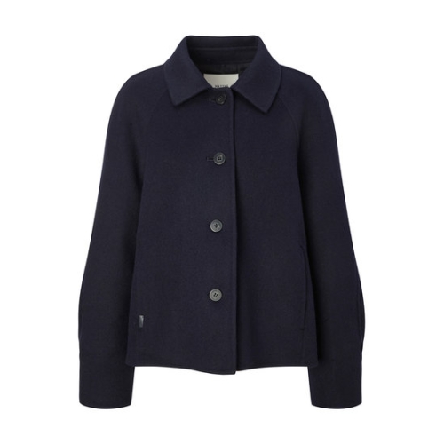 헤지스레이디스 여성 캐시미어 블렌디드 핸드메이드 숏 코트 네이비 HSCO5D903N3