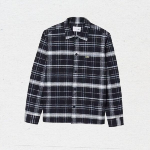 라코스테  남성 오버셔츠 핏 코튼 체크 셔츠 CH9208-55N 6AG