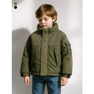 닉스 키즈 유니 하이넥 루즈핏 숏 헤비 다운 점퍼 덕80 20 FKQWCUH701P 다크카키 140