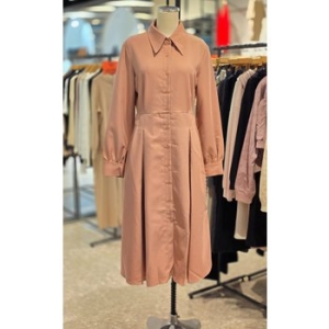 LAP 랩 셔츠형 롱 원피스 AP4WOA63