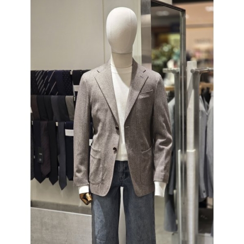 지이크 남성 프리미엄 브라운 헤링본 캐쥬얼 자켓 PJE4025