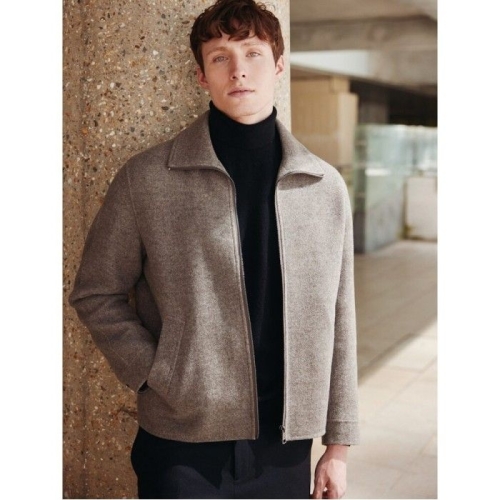 갤럭시라이프스타일 남성 울 핸드메이드 블루종 브라운_GC5938L01D