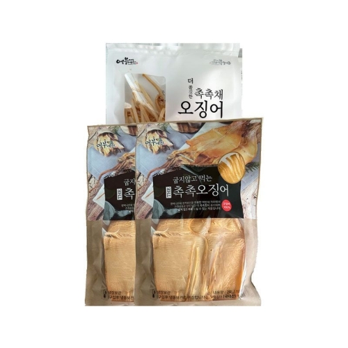 어부예찬  국내산 촉촉오징어 왕특대 4미(2미X2봉)+오징어채 1봉(50g)