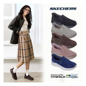 스케쳐스 SKECHERS 여성 소가죽 고워크 슬립인스 887496