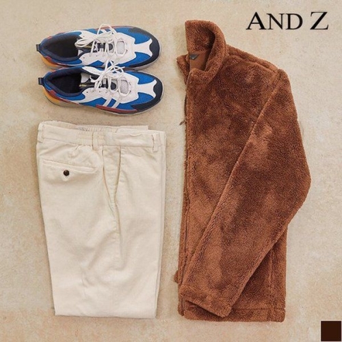 ANDZ 남성 아우터 실키 플리스 집업 자켓 BZA4TC1101 100 BR