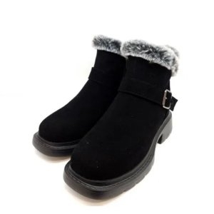 에스콰이아 포토폴리오여성 스웨이더 퍼앵글부츠 PFDWBS869BKK