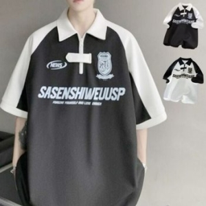 데일리룩 여름철 지퍼업 스트리트 하프슬리브올데이 반팔티 WFK1VCD