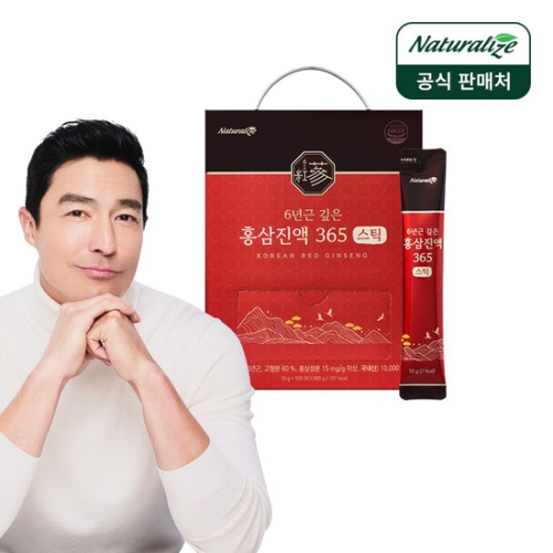 네추럴라이즈 6년근 깊은 홍삼진액 365 스틱 100포