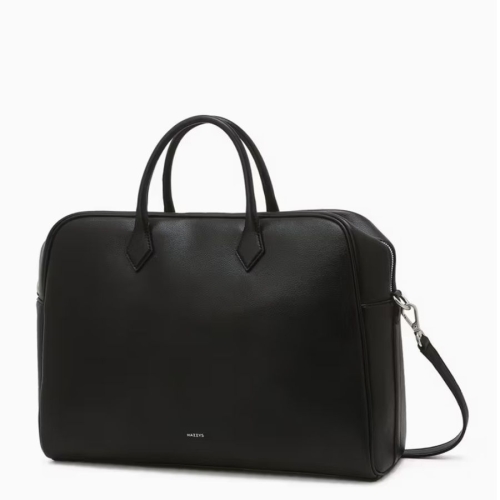 헤지스 블랙 단색 토트백_HJBA5F868BK