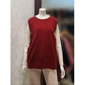 벨라디터치 V1E4KT24 울 100% 니트 조끼