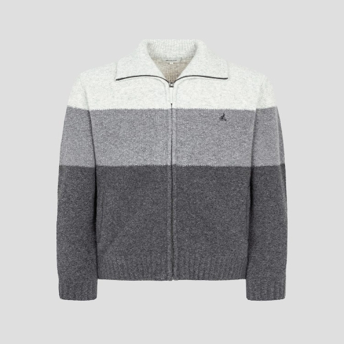 빈폴 남성 부클 컬러블럭 집업 카디건_BC595AC393