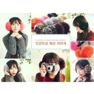 인콘트로 부드러운 토끼털 귀마개 따뜻한 겨울귀마개-WD8DAD8