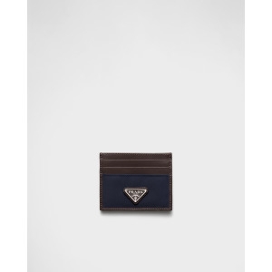 프라다 리나일론 및 가죽 카드 지갑 2MC025_384_F0C1B