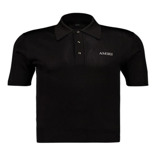 아미리 폴로 티셔츠 AMKNPO1067 001 Black