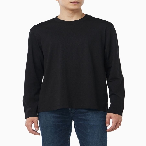 캘빈클라인 진 남성 CK 릴렉스핏 모노그램 긴팔 티셔츠 블랙 4RD007G 4RD007G-UB1