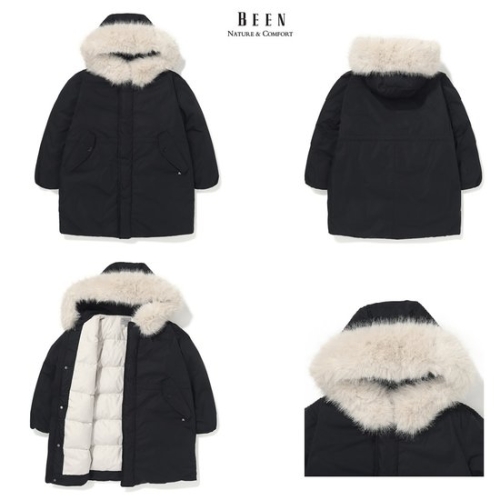 빈 BZ63JP03NV 네이비 야상 다운 롱점퍼