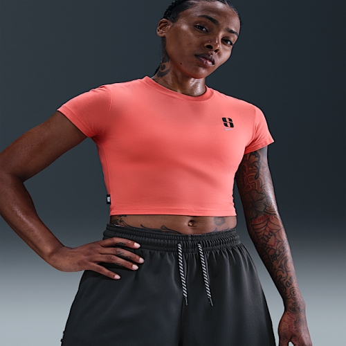 사브리나 여성 반팔 크롭 티셔츠 로즈 골드 HV6990-688