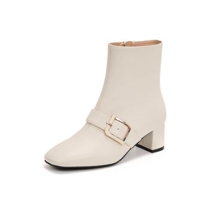 무크 엠. 엘런 소가죽 버클 앵클부츠 아이보리 516523601AQ