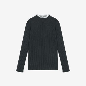 SI 넥 레이스 골지 풀오버 SXL0792ZUU