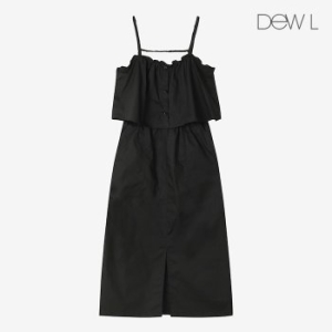 듀엘 코튼 슬리브리스 원피스 BK_L253PSE011