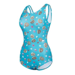 평화산업 피스 레노마 여성 프레첼 U백 원 수영복 아쿠아블루 RN-LS2E806-AB