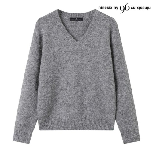 96NY 여성 데일리 베이직 V넥 오버핏 긴팔 니트 NP3KT026L0